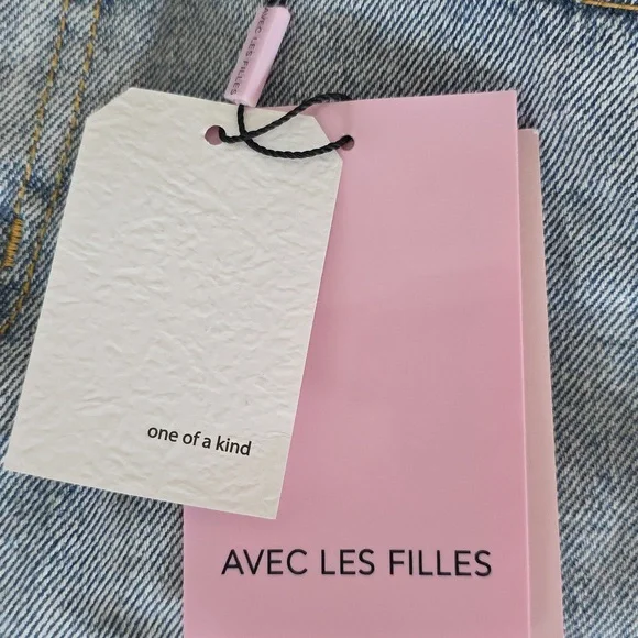 Avec Les Filles Light Blue Distressed Jeans - Picture 4 of 4